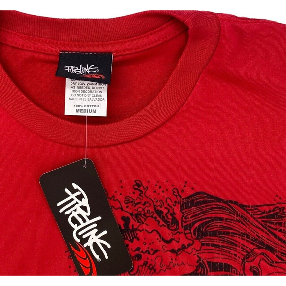PIPELINE Red Surf Wave Shirt Retro Graphics North Shore Surfing Tee T Cotton - Picture 4 of 7